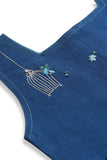 Soleilclo "Bird Cage" Sleeveless Hand Embroidered Linen A-Line Dress