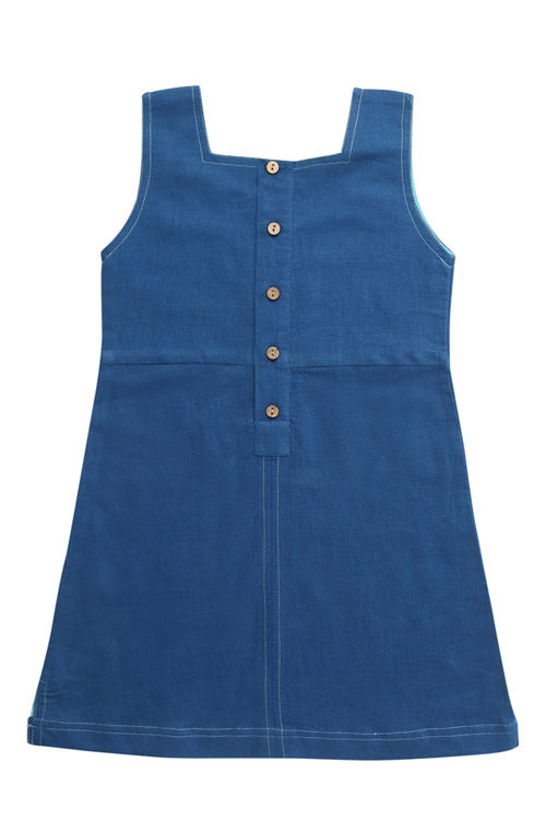 Soleilclo "Bird Cage" Sleeveless Hand Embroidered Linen A-Line Dress
