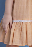 Soleilclo Hand Embroidered Flutter Sleeves Gauze Dress