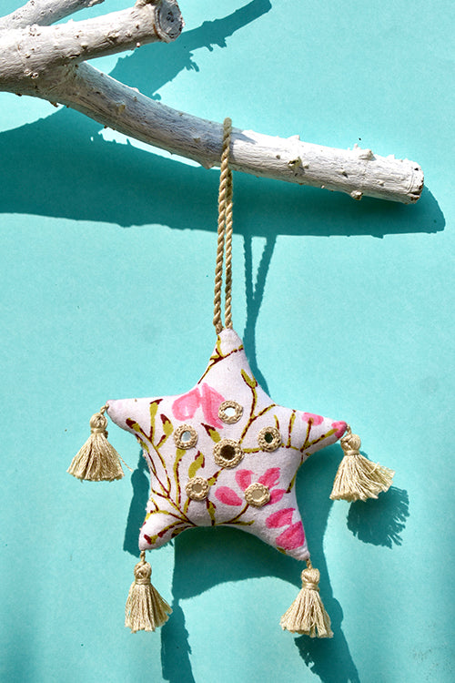 Okhai 'Tinsel' Hand Block Printed Christmas Ornament