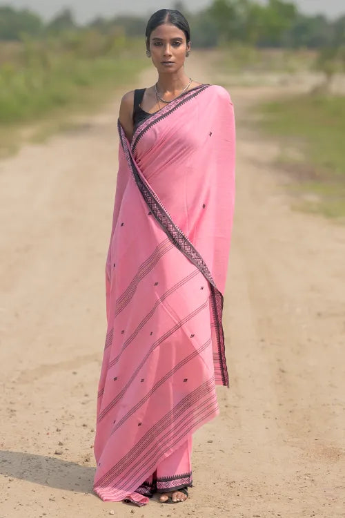 The ICH Sambalpuri Handwoven Ikat Soft Cotton Saree - Pankhuri