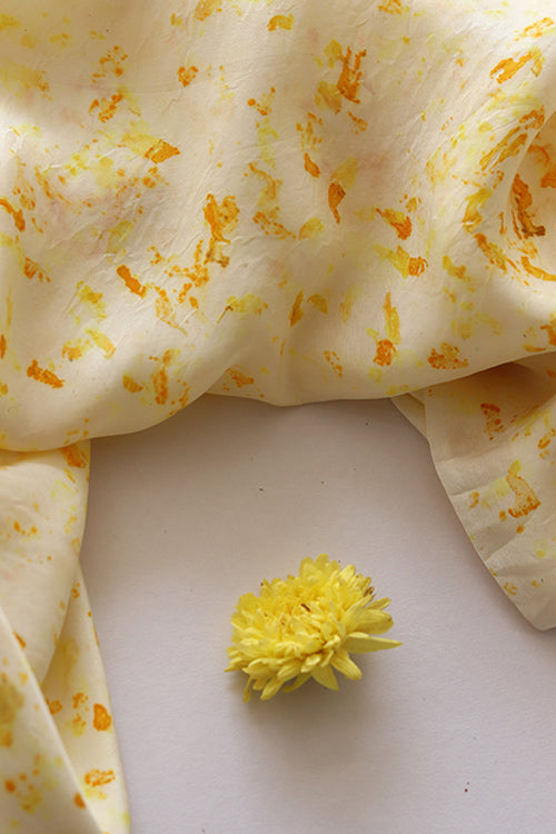 Mulya "Kafal" Eco Printed Habutai Silk Yardage