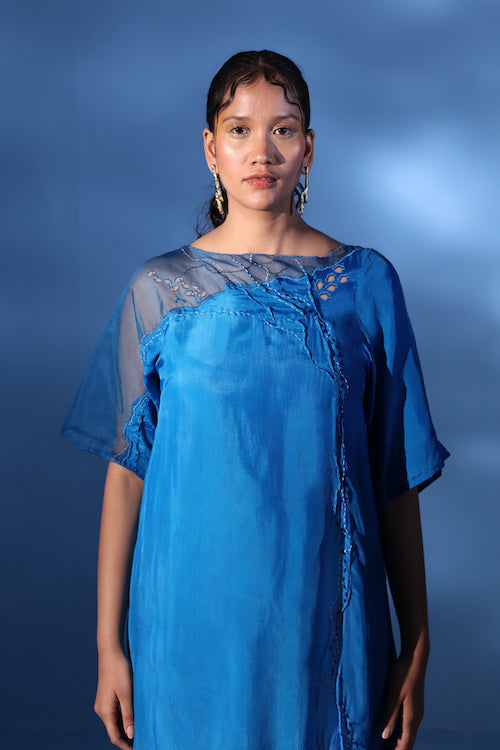 Chambray & Co.'S Como Embroidered Silk Dress