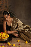 Maheshwari Handwoven Full Gold Tissue Saree