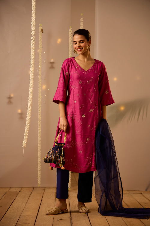 Dhaaga Navy Country Potli