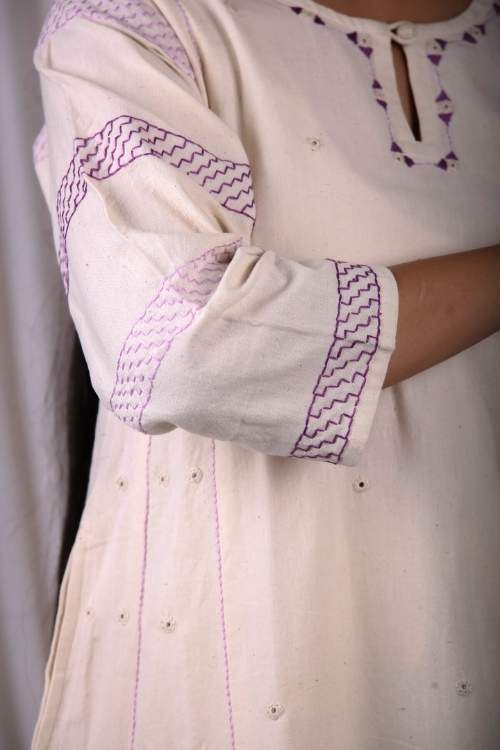 Urmul Desert Crafts- "Padmini Kurta" A Line Cotton Handloom Kurta