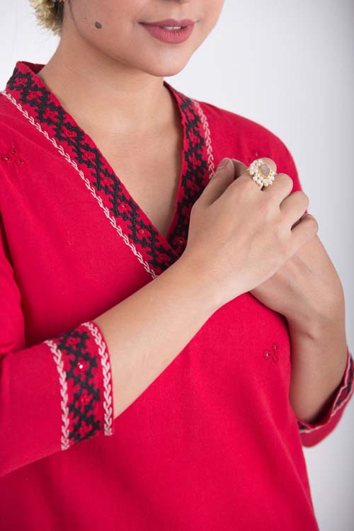 Urmul Desert Crafts-  "Savariya'' V- Neckline Kurta