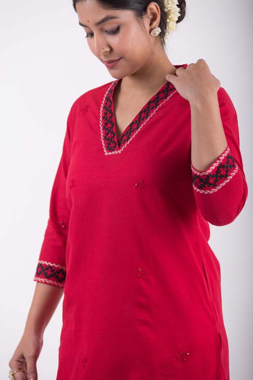 Urmul Desert Crafts-  "Savariya'' V- Neckline Kurta