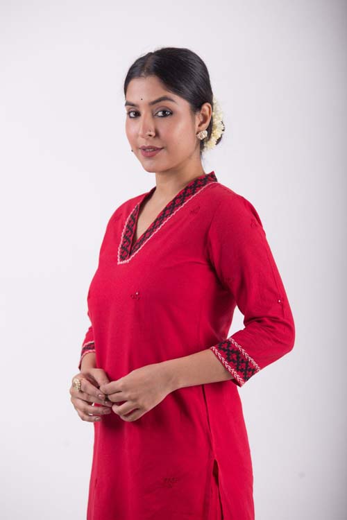 Urmul Desert Crafts-  "Savariya'' V- Neckline Kurta