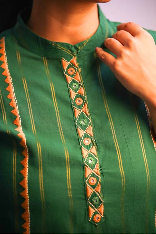 Urmul Desert Crafts-  "Surili" Cotton Soof Straight Kurta