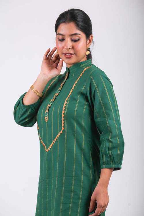 Urmul Desert Crafts-  "Surili" Cotton Soof Straight Kurta
