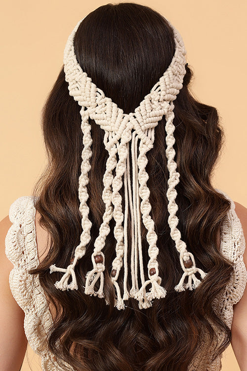 Ajoobaa "Boho" Macrame Cotton Hair Veil