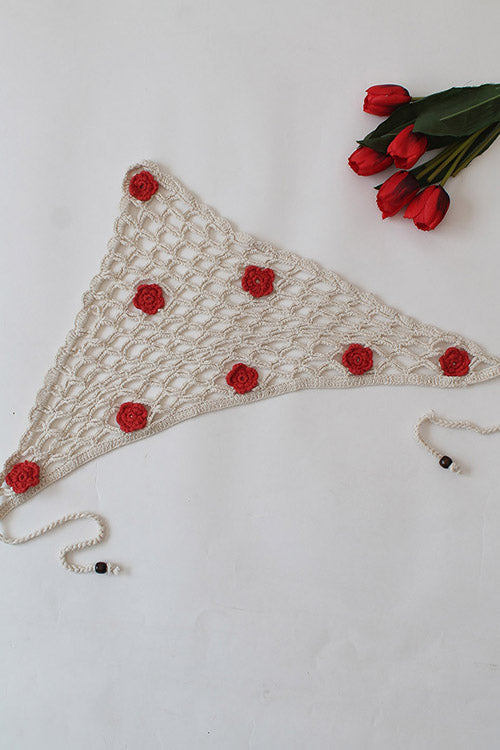 Ajoobaa Crochet "Floral" Bandana Scarf