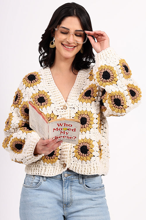 Ajoobaa "Softweave" Merino Crochet Cardigan