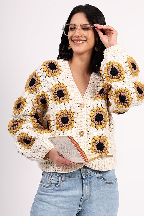 Ajoobaa "Softweave" Merino Crochet Cardigan