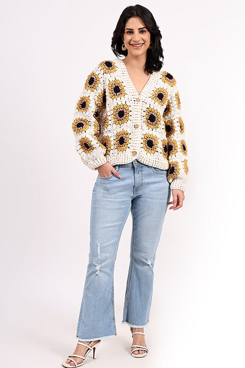 Ajoobaa "Softweave" Merino Crochet Cardigan