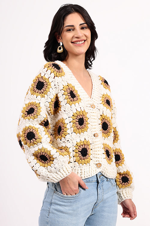 Ajoobaa "Softweave" Merino Crochet Cardigan