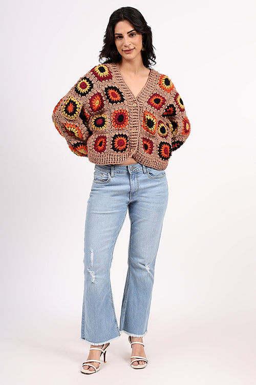 Ajoobaa "Merino" Crochet Cardigan