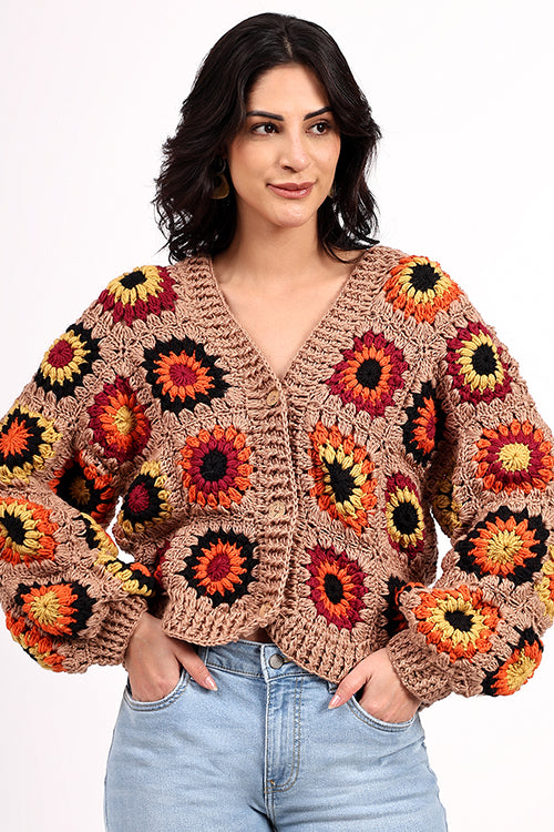Ajoobaa "Merino" Crochet Cardigan