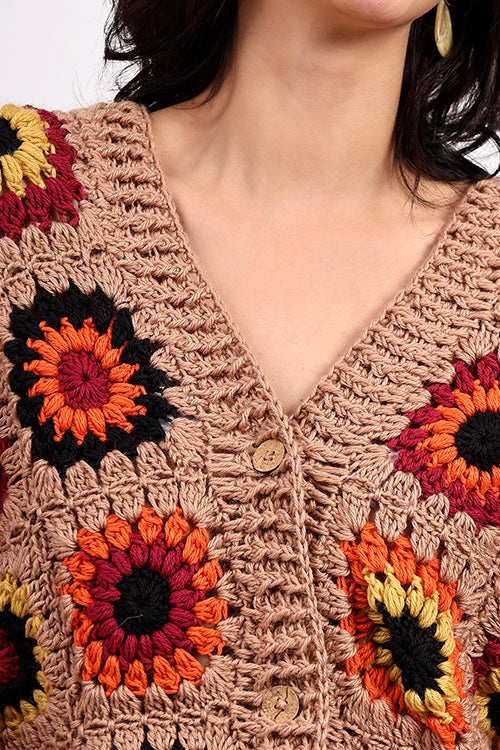 Ajoobaa "Merino" Crochet Cardigan