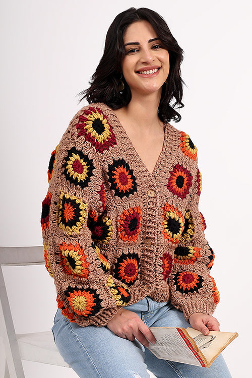 Ajoobaa "Merino" Crochet Cardigan