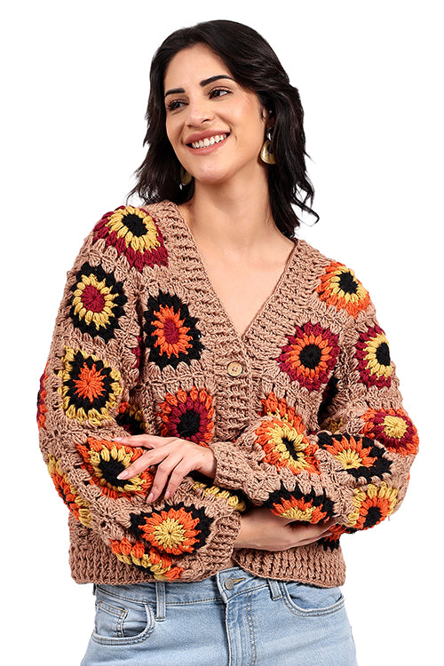 Ajoobaa "Merino" Crochet Cardigan