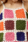 Ajoobaa Pure Cotton Crochet Color Block Top