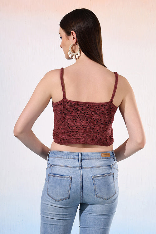 Ajoobaa "Diamond Knit" Crochet Top