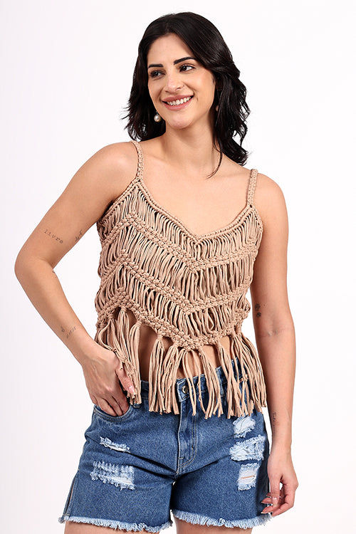 Ajoobaa "Tassel" Macrame Top