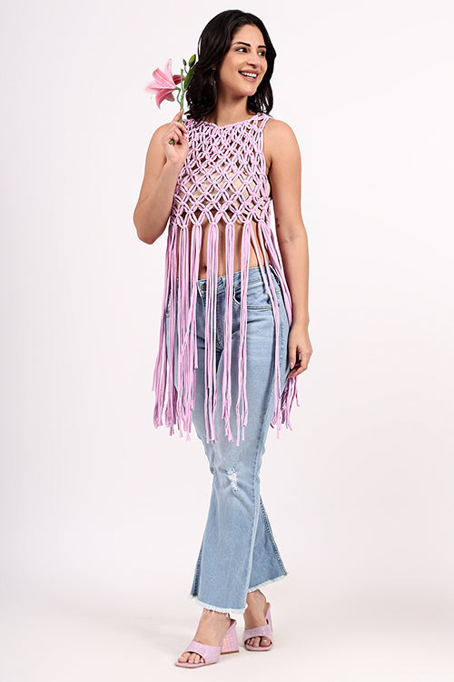 Ajoobaa "Longline" Macrame Top