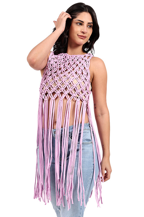 Ajoobaa "Longline" Macrame Top