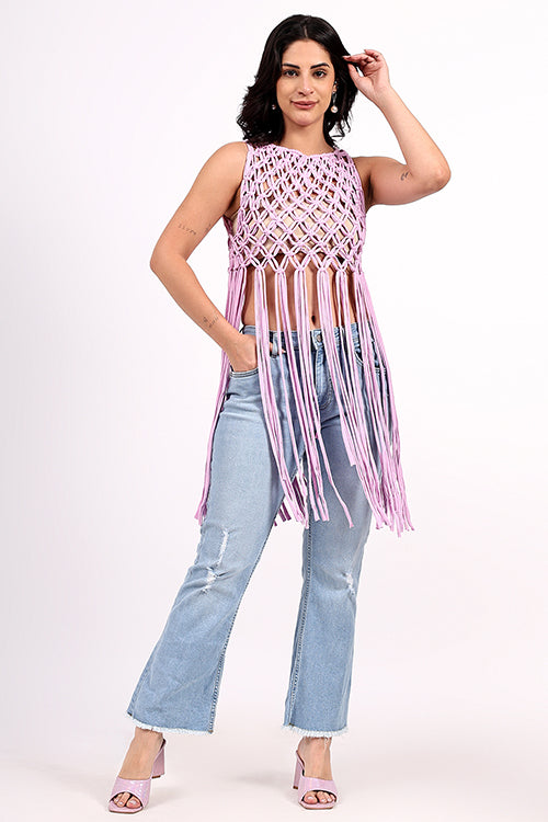 Ajoobaa "Longline" Macrame Top