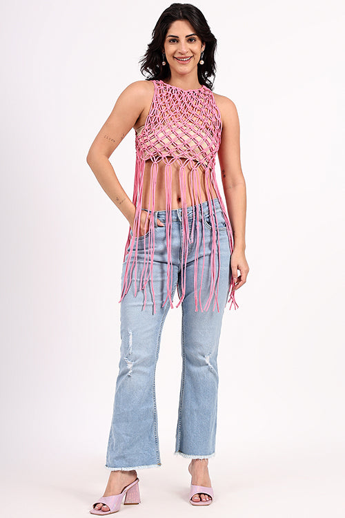 Ajoobaa "Fringe" Macrame Top