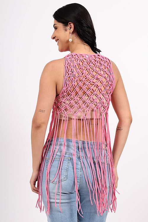 Ajoobaa "Fringe" Macrame Top