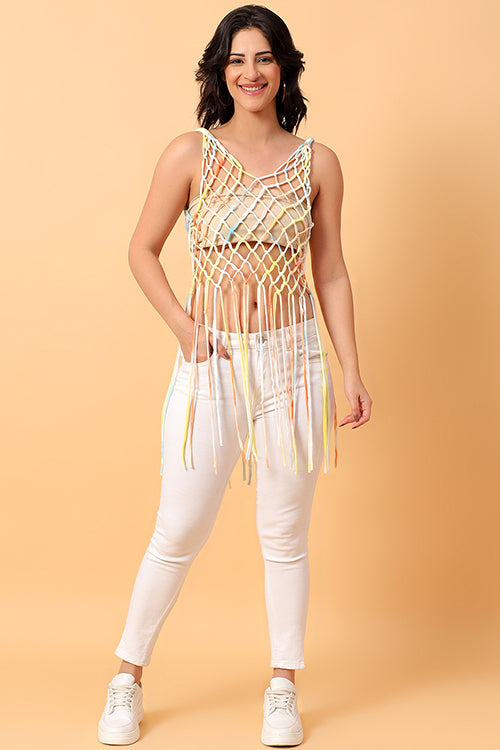 Ajoobaa "Longfringe" Macrame Top
