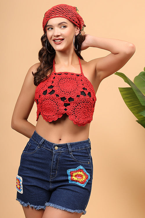 Ajoobaa "Mesh" Crochet Cotton Top