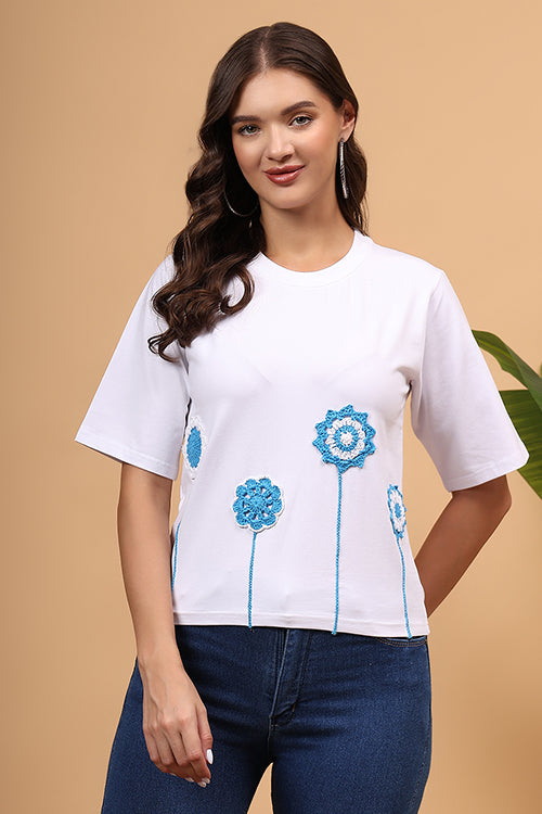 Ajoobaa Crochet "Floral" Tshirt