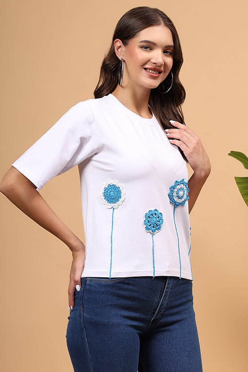 Ajoobaa Crochet "Floral" Tshirt