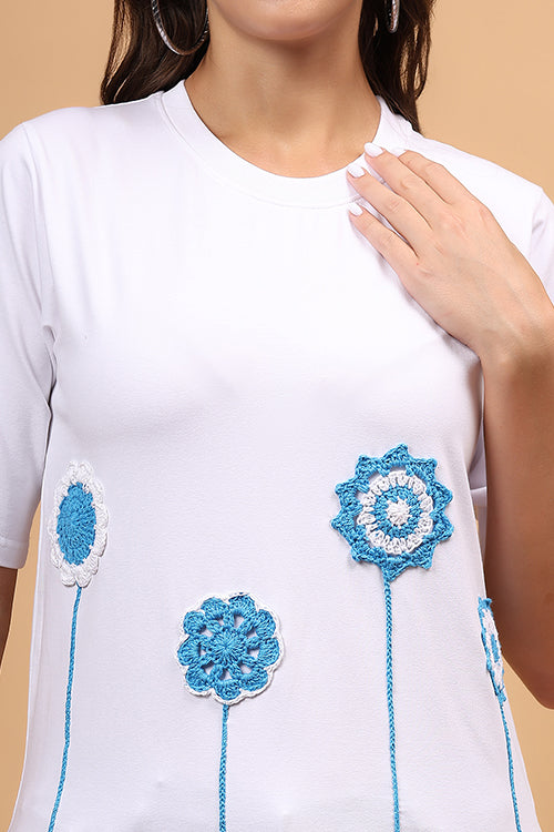 Ajoobaa Crochet "Floral" Tshirt
