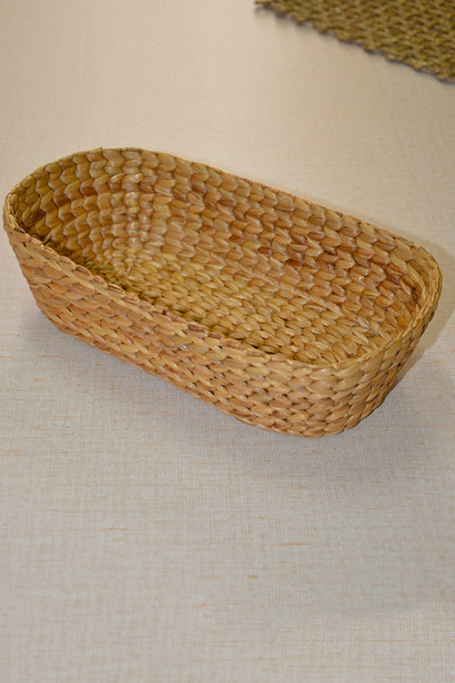 Dharini Water Hyacinth Oval Bread & Utility Basket