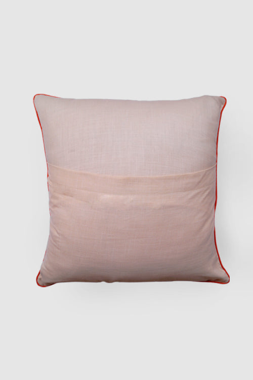 Zaina By Ctok Gul Bahar Aari Embroidered Cushion Cover - Cream