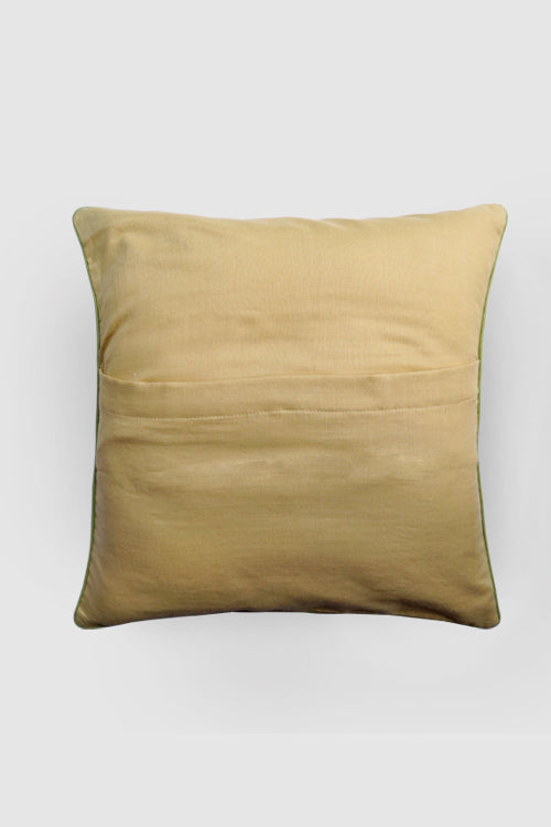 Zaina By Ctok Gul Bahar Aari Embroidered Cushion Cover - Beige