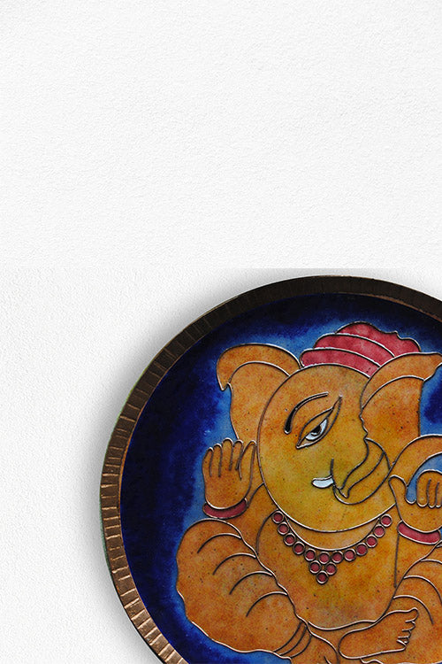 EkiBeki Ekadanta - Ganesha Blue Wallplate
