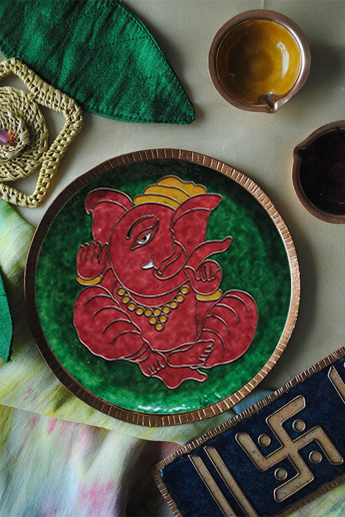 EkiBeki Ekadanta - Ganesha Green Wallplate