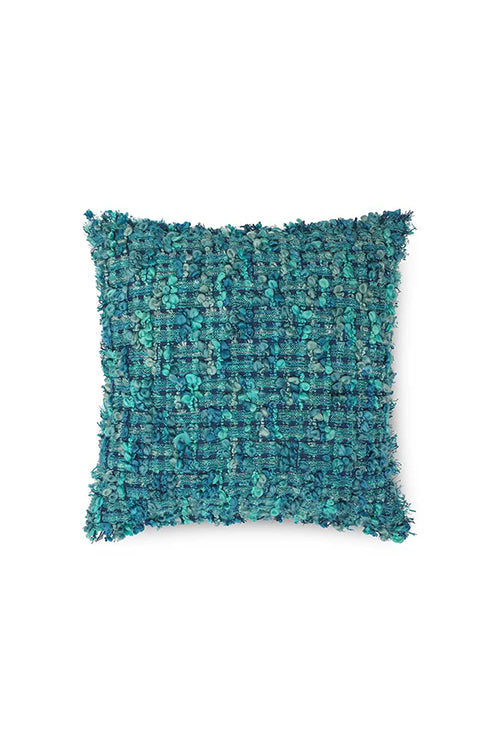 Gunjan Handwoven Cushion Cover-Cerulean