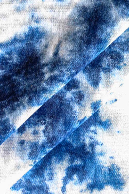 Moralfibre Fabric Is 100% Cotton Organic Handspun Handwoven, Natural Tie & Dyed Indigo And White Fabric