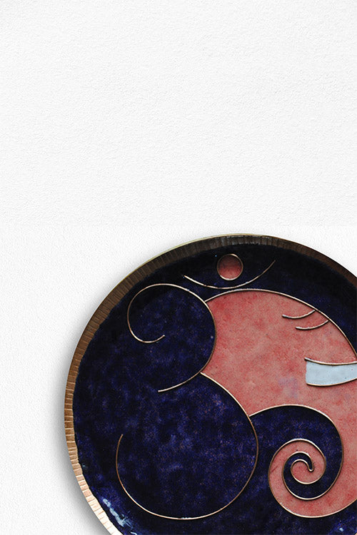 EkiBeki Omkara - Ganesha Violet Wallplate