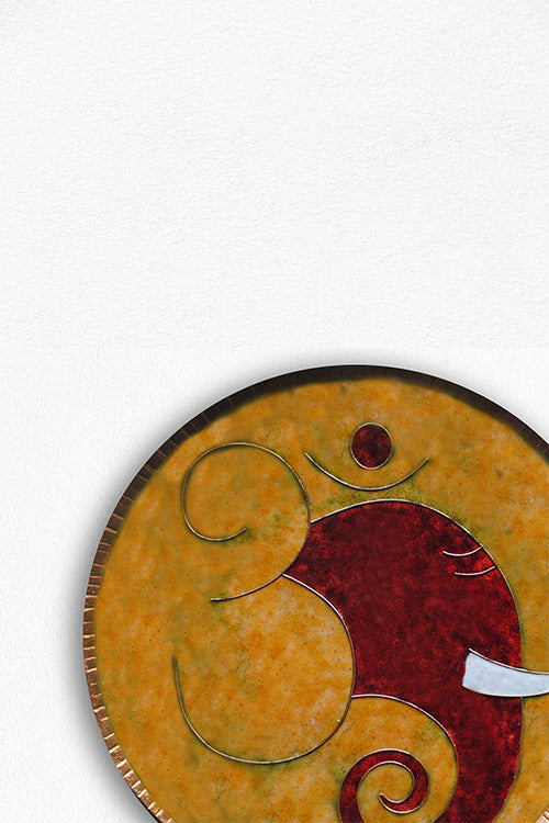 EkiBeki Omkara - Ganesha Yellow Wallplate