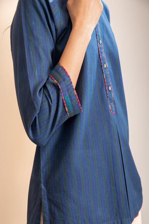 Rangsutra Haveli Crewel Blue Top