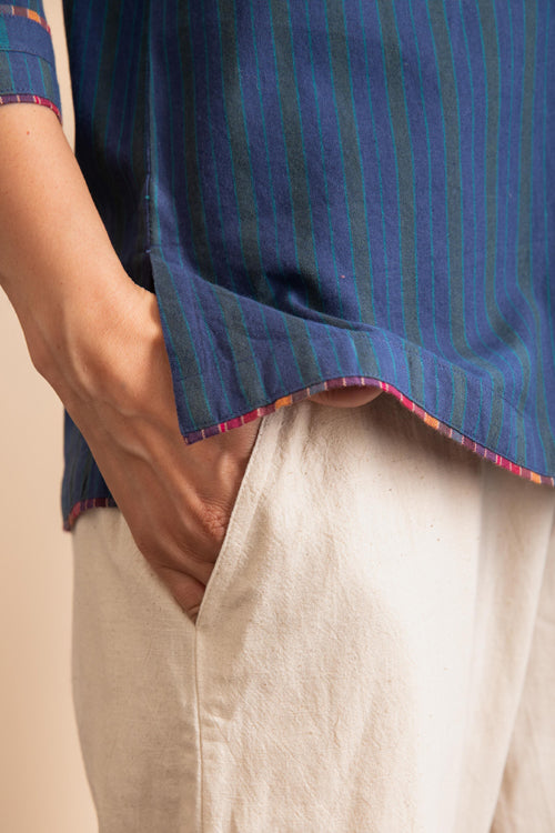 Rangsutra Haveli Crewel Blue Top